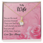 To my Wife - You Are My Treasure - Alluring Beauty Gold Necklace