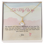 To My Wife - Depth of my Love - Alluring Beauty Gold Necklace for.Women