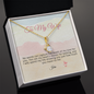 To My Wife - Depth of my Love - Alluring Beauty Gold Necklace for.Women