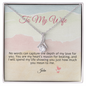 To My Wife - Depth of my Love - Alluring Beauty Gold Necklace for.Women