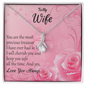 To my Wife - You Are My Treasure - Alluring Beauty Gold Necklace