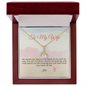To My Wife - Depth of my Love - Alluring Beauty Gold Necklace for.Women