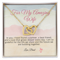 To My Amazing Wife - Best Friend - Interlocking Hearts Gold Necklace for Women