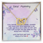 Dear Mommy - Can't Wait to Meet You - Interlocking Hearts Necklace