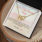 To My Amazing Wife - Best Friend - Interlocking Hearts Gold Necklace for Women