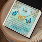 To my Wife - You are my Love Story - Interlocking Hearts Gold Necklace