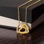To my Wife - You are my Love Story - Interlocking Hearts Gold Necklace