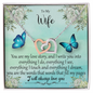 To my Wife - You are my Love Story - Interlocking Hearts Gold Necklace