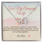 To My Amazing Wife - Best Friend - Interlocking Hearts Gold Necklace for Women
