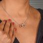 To my Wife - You are my Love Story - Interlocking Hearts Gold Necklace