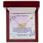 Dear Mommy - Can't Wait to Meet You - Interlocking Hearts Necklace