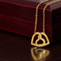 To My Amazing Wife - Best Friend - Interlocking Hearts Gold Necklace for Women