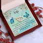 To my Wife - You are my Love Story - Interlocking Hearts Gold Necklace