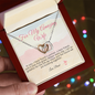 To My Amazing Wife - Best Friend - Interlocking Hearts Gold Necklace for Women