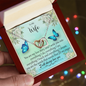To my Wife - You are my Love Story - Interlocking Hearts Gold Necklace