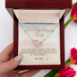 To My Amazing Wife - Best Friend - Interlocking Hearts Gold Necklace for Women