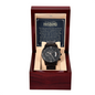 To Husband From Wife - You Are Our Rock - Black Chronograph Watch for Men