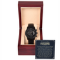 To Husband From Wife - You Are Our Rock - Black Chronograph Watch for Men