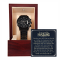 To Husband From Wife - You Are Our Rock - Black Chronograph Watch for Men