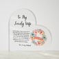 To my Lovely Wife - My Everything - Heart Shape Acrylic Sign Print for Wife