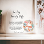 To my Lovely Wife - My Everything - Heart Shape Acrylic Sign Print for Wife