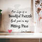To My Future Wife - Missing Piece - Acrylic Sign Plaque in a shape of a puzzle