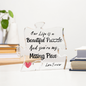 To My Future Wife - Missing Piece - Acrylic Sign Plaque in a shape of a puzzle