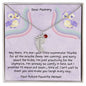 Dear Mommy - Little Roommate - Engraved Baby Feet Necklace with Birthstone