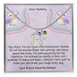 Dear Mommy - Little Roommate - Engraved Baby Feet Necklace with Birthstone