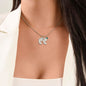 Dear Mommy - Little Roommate - Engraved Baby Feet Necklace with Birthstone