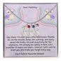 Dear Mommy - Little Roommate - Engraved Baby Feet Necklace with Birthstone