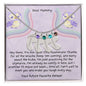 Dear Mommy - Little Roommate - Engraved Baby Feet Necklace with Birthstone