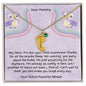 Dear Mommy - Little Roommate - Engraved Baby Feet Necklace with Birthstone
