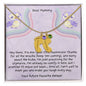 Dear Mommy - Little Roommate - Engraved Baby Feet Necklace with Birthstone