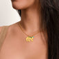 Dear Mommy - Little Roommate - Engraved Baby Feet Necklace with Birthstone