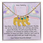 Dear Mommy - Little Roommate - Engraved Baby Feet Necklace with Birthstone
