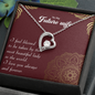 To my Future Wife - Most Beautiful Lady - Forever Love Gold Necklace