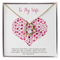 To my Wife - Being my Rock - Forever Love Gold Necklace for Women