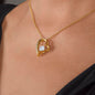 To Girlfriend from Boyfriend - Love you now and forever - Forever Love Gold Necklace for Women