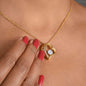 To my Future Wife - Most Beautiful Lady - Forever Love Gold Necklace