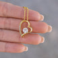 To my Girlfriend - Symphony - forever Love Gold Necklace for Women