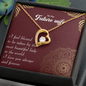 To my Future Wife - Most Beautiful Lady - Forever Love Gold Necklace