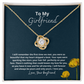 To girlfriend from boyfriend - I'm yours - Love Knot Gold Necklace for Women