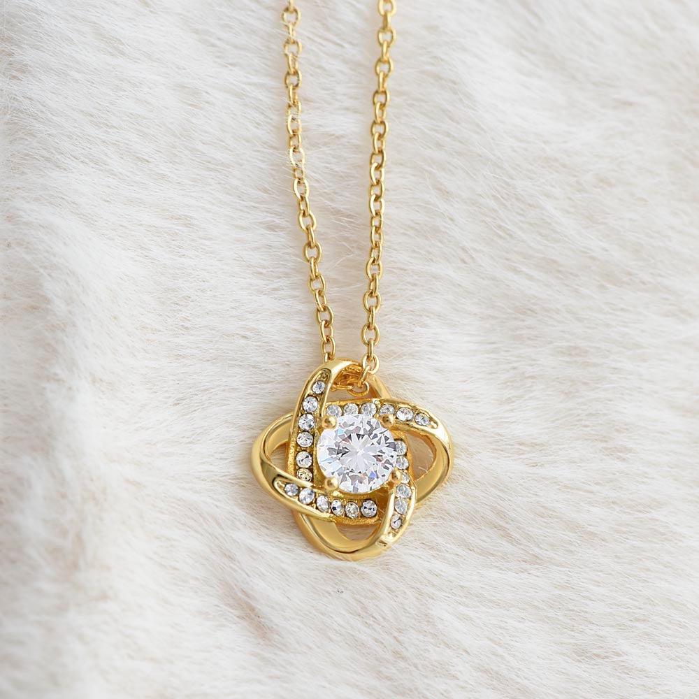 To girlfriend from boyfriend - I'm yours - Love Knot Gold Necklace for Women
