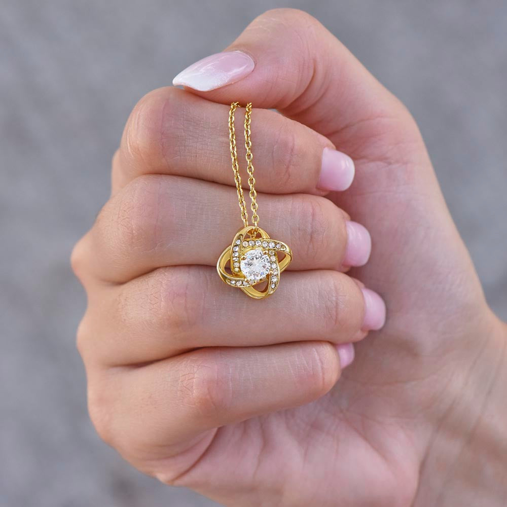 To girlfriend from boyfriend - I'm yours - Love Knot Gold Necklace for Women