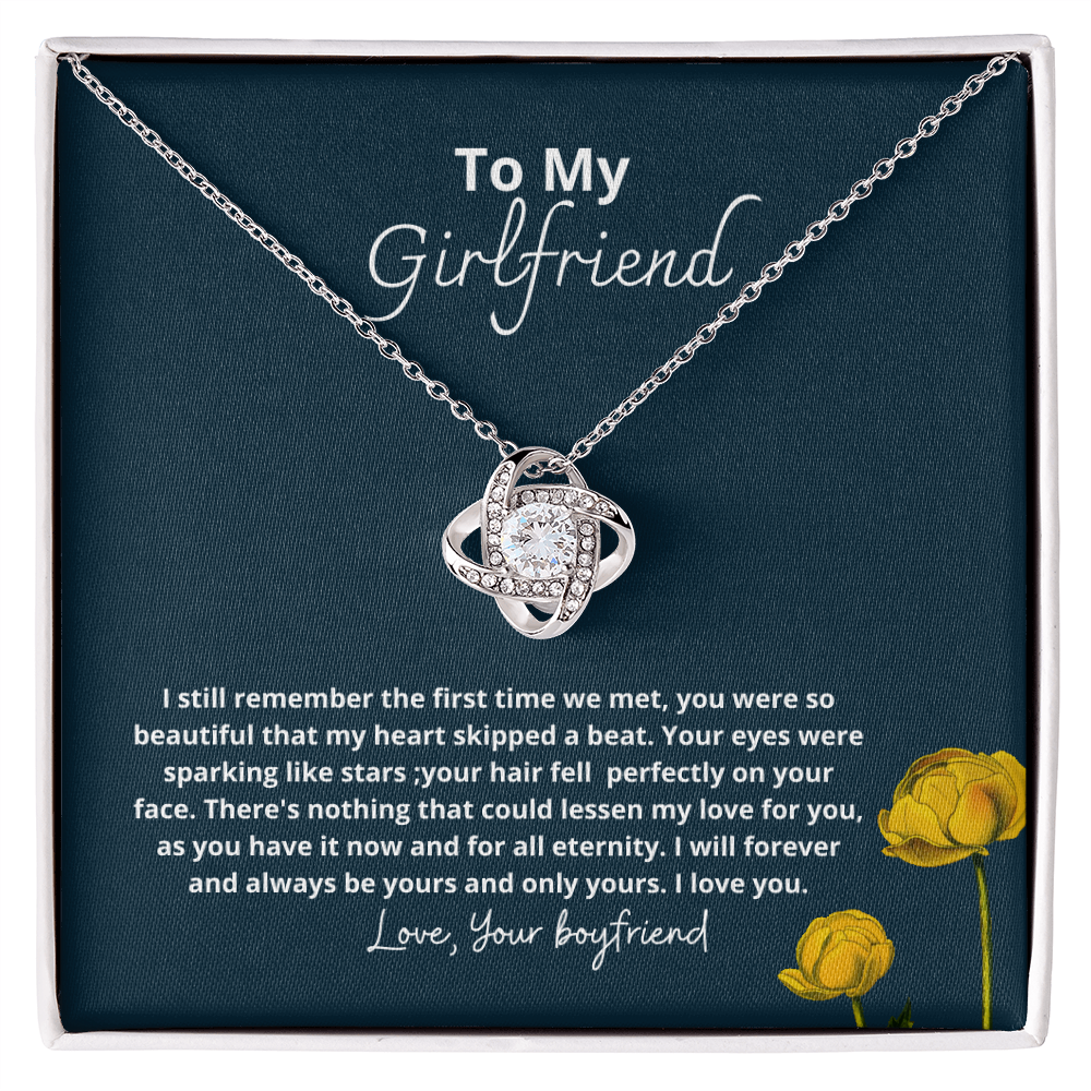 To girlfriend from boyfriend - I'm yours - Love Knot Gold Necklace for Women
