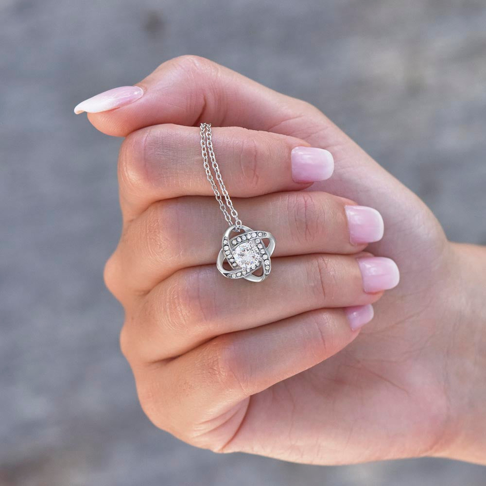 To girlfriend from boyfriend - I'm yours - Love Knot Gold Necklace for Women