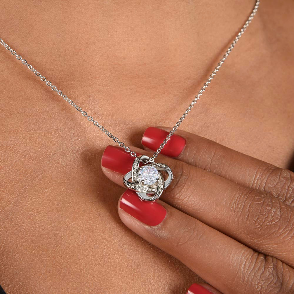 To girlfriend from boyfriend - I'm yours - Love Knot Gold Necklace for Women