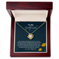 To girlfriend from boyfriend - I'm yours - Love Knot Gold Necklace for Women