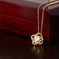 To girlfriend from boyfriend - I'm yours - Love Knot Gold Necklace for Women